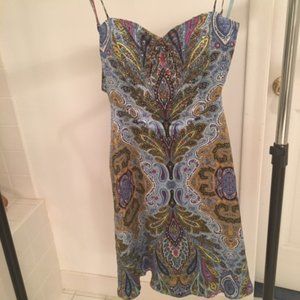 Fun, flirty, multi-colored, silky feel dress